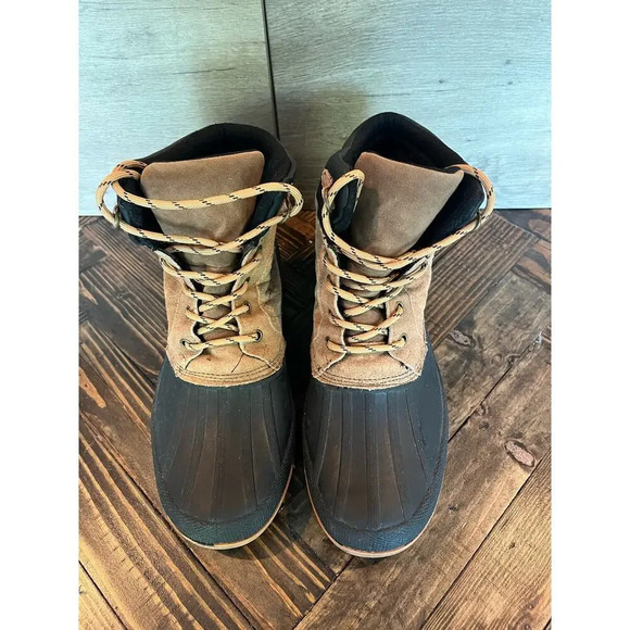 Goodfellow Thermalife Rain Duck Boots Men’s 10 Black Brown Neutral Winter Fall - Picture 14 of 15